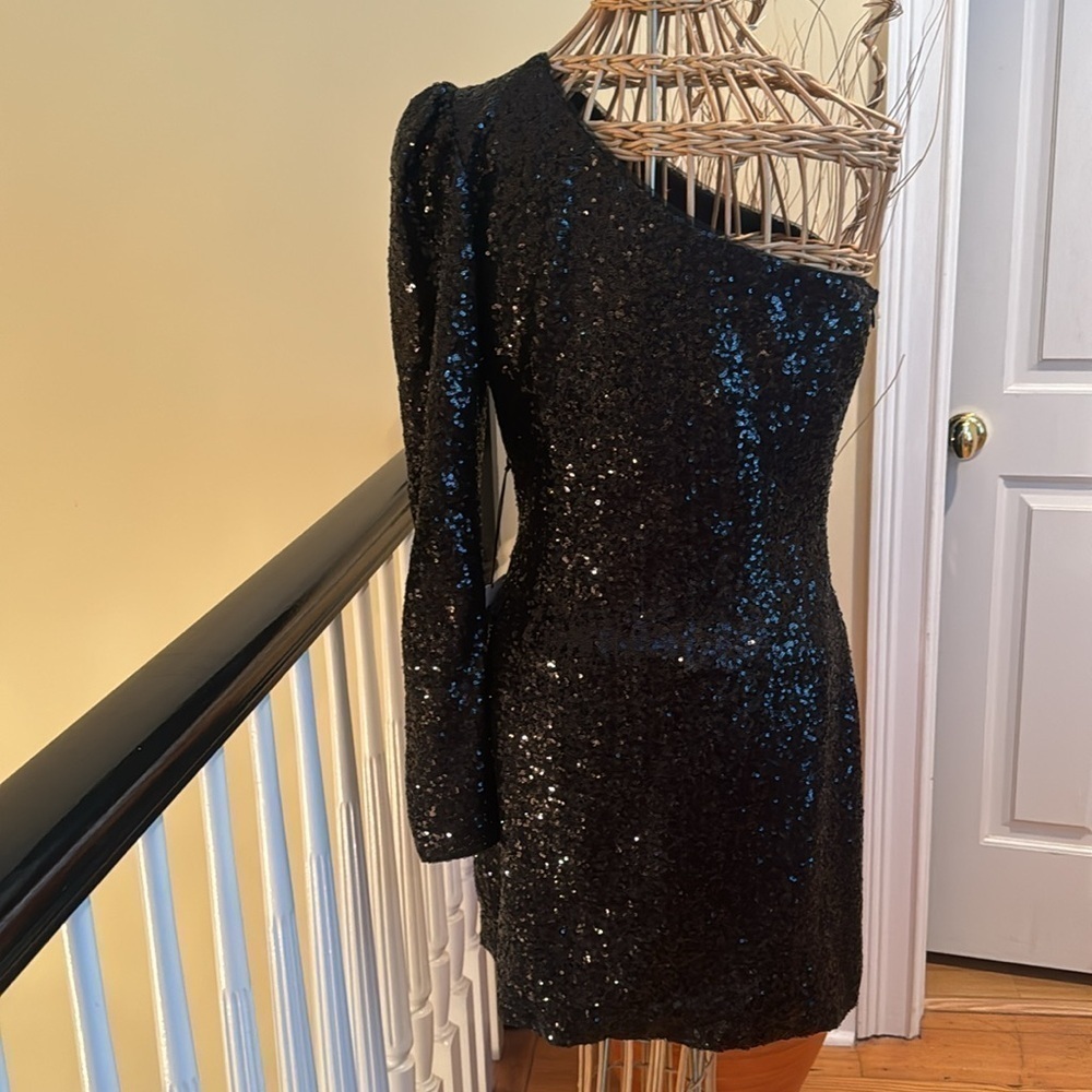 LINI NWT black sequins cocktail dress - Picture 5 of 14